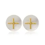 Blanc Gilded MOP Cufflinks - Buy Pearl Luxury | Jaipurio