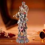 Pure Brass Lord Krishna Statue 27 Inch Superfine Stonework | Jaipurio