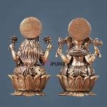 Pure Brass Superfine Small Ganesh Lakshmi Idol 2.5 Inch Tall | Jaipurio