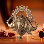 Brass Trimukhi Ganapati Wall Hanging 17.5" - Triple Divine | Jaipurio