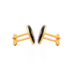 Black Mallard Brass Cufflink - Moorish Geometric Art | Jaipurio