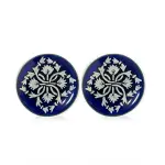 Blue Zellige Cufflinks - Moroccan Mosaic Art | Jaipurio