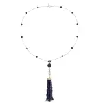 Sodalite Lapis Tassel Necklace Jaipurio - Buy Blue Wisdom Bohemian Jewelry | Jaipurio