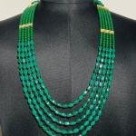 Handmade Jaipuri Dark Green Stonework Kantha Mala Exquisite Necklace | Jaipurio