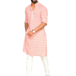 Sanganeri Booti Pink Kurta Pajama Set - Premium Men's Traditional Wear | Jaipurio
