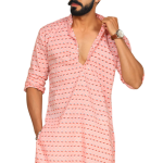 Sanganeri Booti Pink Kurta Pajama Set - Premium Men's Traditional Wear | Jaipurio