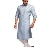 Light Sky Embroidered Kurta Pajama Set - Serene Elegance Men's Ethnic | Jaipurio