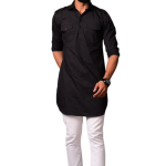 Black Colour Hunting Kurta Pajama for Men - Premium Traditional Ethnic Wear | Jaipurio