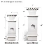 White Marble Tulsi Pot 33 Inch - Buy Premium Handcrafted Sacred Kyara | Jaipurio