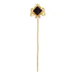 Onyx Crest Lapel Pin Sterling Silver Gold - Buy Legacy Luxury | Jaipurio