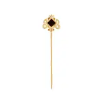 Onyx Crest Lapel Pin Sterling Silver Gold - Buy Legacy Luxury | Jaipurio