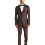 The Burnt Sienna Jacquard Western Jacket (S-XL) | Rich Textured Formal Wear | Sophisticated Jacquard Collection by Jaipurio