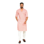 Sanganeri Booti Pink Kurta Pajama Set - Premium Men's Traditional Wear | Jaipurio