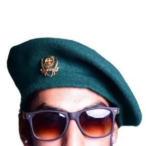 Rajanya's Green Woolen Beret - Buy Luxe Emerald French Style Hat | Jaipurio