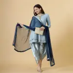 Lawn Green Kurti Palazzo Sequin Dupatta Set - Sparkling Ethnic Ensemble | Jaipurio