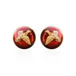 Red Mallard Brass Cufflinks - Buy Miniature Art | Jaipurio