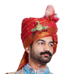 Red Doriya Safa Traditional Grooms Turban - Premium Wedding Headwear | Jaipurio