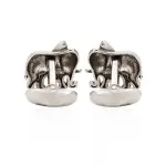 Silver Cut Out Elephant Cufflink - Heritage Sterling | Jaipurio
