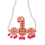 Kalangi Sarpech Silver Stone Magenta Golden - Premium Groom Wedding Accessories | Jaipurio