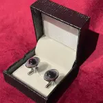 Oval Grey Stone Designer Cufflinks - Premium Executive Luxury Accessories | Jaipurio