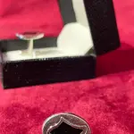 Silver-Toned Black Designer Cufflinks - Premium Executive Dual-Tone Accessories | Jaipurio