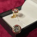 Round Golden Designer Cufflinks - Premium Executive Prestige Excellence | Jaipurio