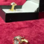 Round Golden Designer Cufflinks - Premium Executive Prestige Excellence | Jaipurio
