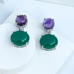 Violet Garden Gems Earrings Jaipurio Curates Holiday - Buy Amethyst Bloom Limited | Jaipurio