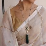 Green Jharokha Tassel Necklace Firdaus Collection - Buy Paradise Heritage Style | Jaipurio