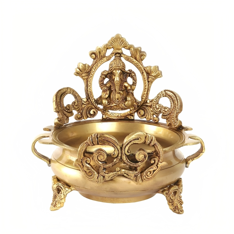 brass-ethnic-carved-ganesha-design-urli-decor-bowl-3
