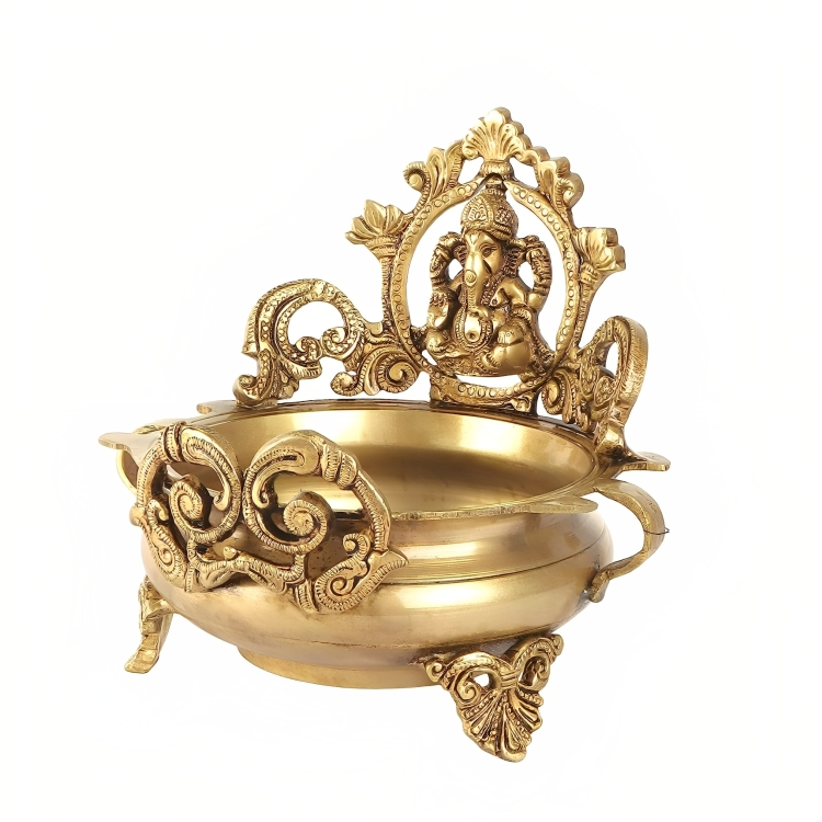 brass-ethnic-carved-ganesha-design-urli-decor-bowl-4