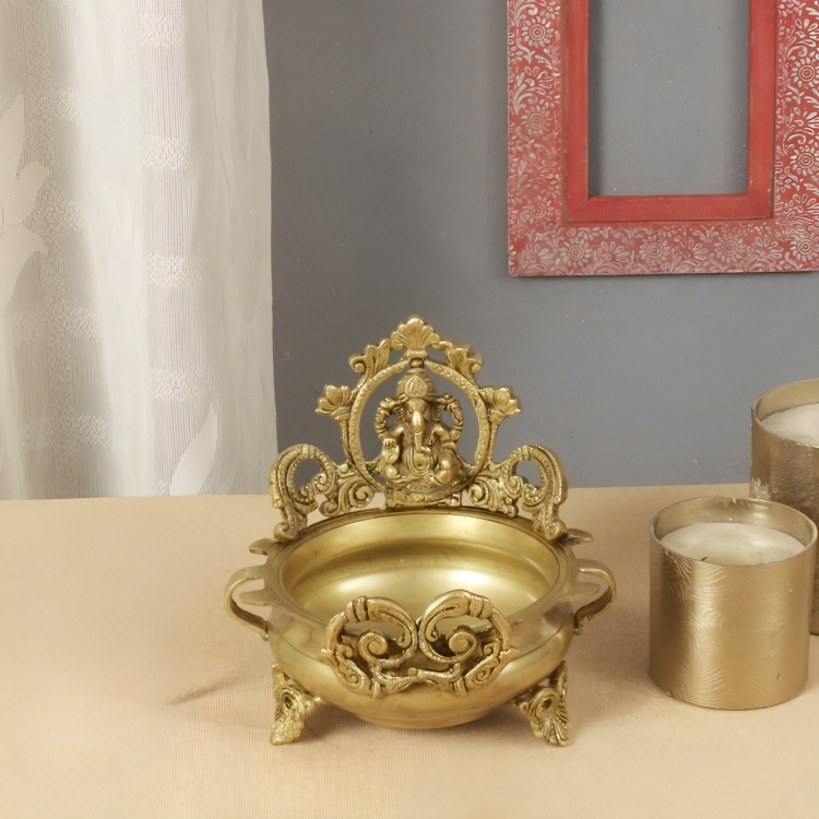 brass-ethnic-carved-ganesha-design-urli-decor-bowl-5