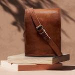 Handmade Personalized Genuine Leather Satchel Bag | iPad Shoulder Bag for Men & Women | Rustic Office Work Bag | Unique Gift Idea | Jaipurio Artisanal Collection