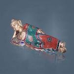 Elegant Brass Resting Buddha Meenakari Stonework - Sacred Temple Art | Jaipurio