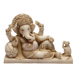 Marble Ganesha Statue | Pure Temple Grade Idol | Sacred Ganapati Moorti | Luck & Success Deity | Traditional Art