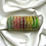 Glass Bangles Collection | Rainbow Colors | Traditional Indian Chudiya | Multicolored Glass Bangles | Fashion Accessories