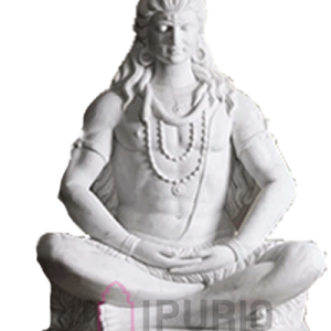 Marble Lord Shiva Statue: 54-inch Temple Grade Sculpture | Premium White Marble | Meditation & Yoga Deity | Sacred Abhishek Murti
