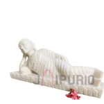 Buddha Statue: Serene Marble Sculpture | Handcrafted Zen Decor, Meditation Gift | Enlightenment Symbol | Buy Authentic Indian Buddhist Art