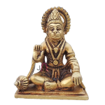 Hanuman Ji Brass Showpiece: 3.2x2x4.2 inch Sacred Art | Divine Protection Idol | Traditional Design | Perfect Home & Office Decor