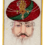 Warriors Marble Paintings: Handcrafted 6"x4" Rajasthani Art | Luxurious Home Decor | Authentic Indian Artistry | Elegant Unframed Stone Art