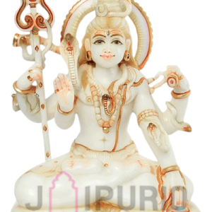 Lord Shiva Marble Statue: Divine 30 CM White Masterpiece | Luxury Temple Decor | Authentic Indian Craftsmanship | Sacred Shiva Art