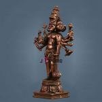 Pure Copper Standing Panchmukhi Hanuman Ji Idol 4.5" | Divine Representation | 249g Spiritual Space Enhancer | 3" Width, 2" Depth | Sacred Presence