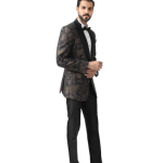 The Gold Foil Flora Tuxedo Jacket - Luxurious Style in Sizes S to XL | Jaipurio