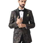The Gold Foil Flora Tuxedo Jacket - Luxurious Style in Sizes S to XL | Jaipurio