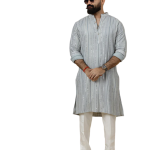 Grey Dual Color Mirror Embroidered Kurta Pajama - Premium Ethnic Wear | Jaipurio