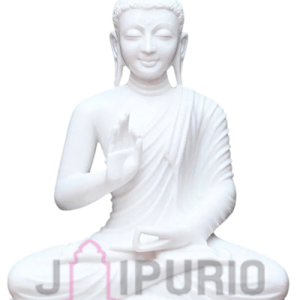 Gautama Buddha Statue: Serene Marble Sculpture | Handcrafted Zen Decor, Meditation Gift | Enlightenment Symbol | Buy Authentic Indian Buddhist Art