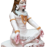 Lord Shiva Marble Statue: White Marble Divine Sculpture | Sacred Temple Art | Premium Quality Religious Decor | Perfect Puja Room Statue