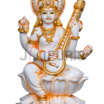 Goddess Saraswati Statue: Divine Knowledge & Arts Deity | Saraswati on Swan | Sacred Wisdom Sculpture | Music & Learning Goddess