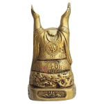 Laughing Buddha Brass Showpiece: 3.5x3x7 inch Lucky Statue | Prosperity & Happiness Symbol | Feng Shui Decor | Wealth Blessing Idol
