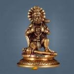 4" Pure Brass Hanuman Idol | Compact Temple Murti | Sacred Divine Art